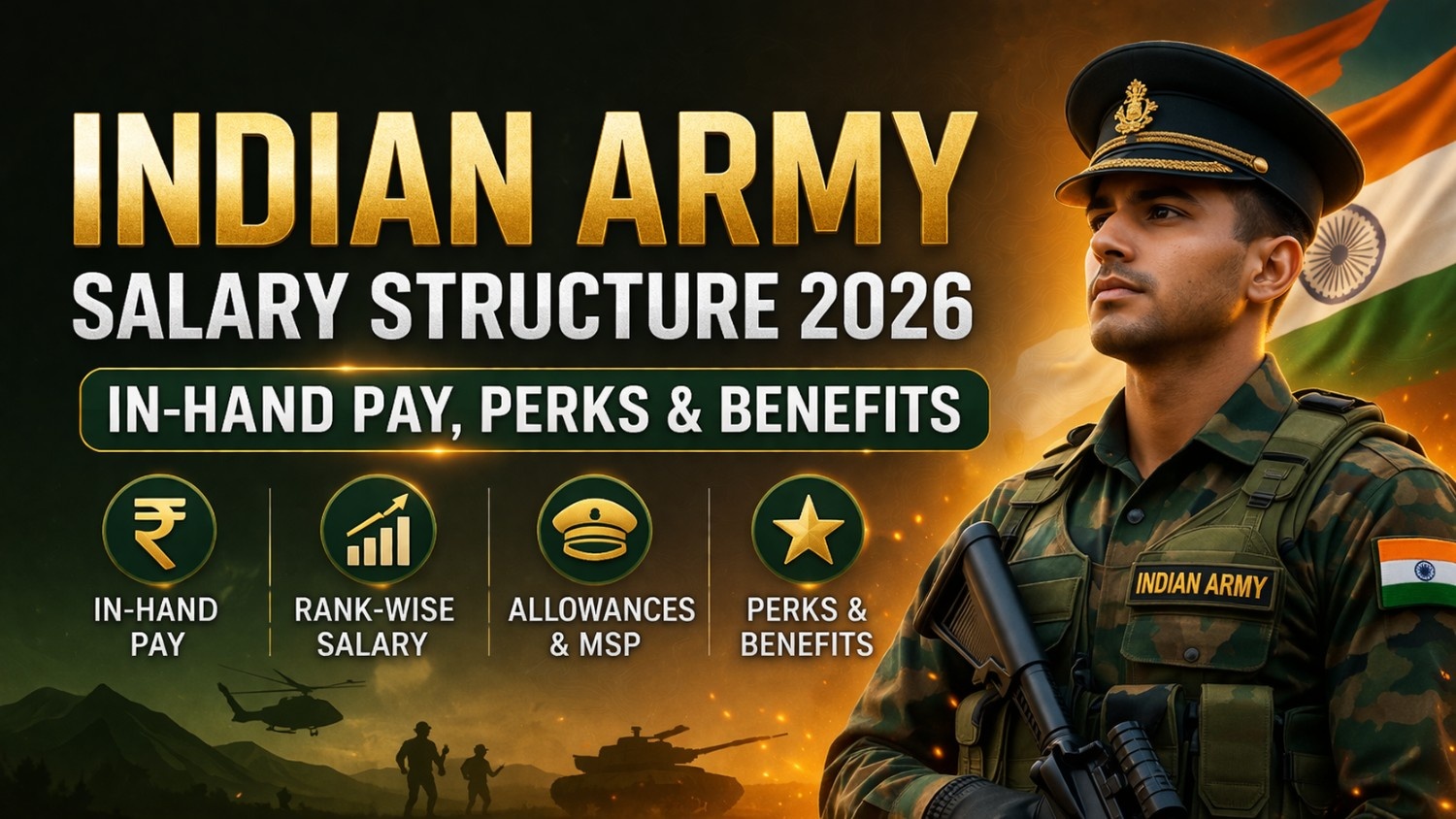 Indian Army Salary Structure 2026: In-Hand Pay, Perks, Allowances & Benefits